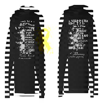 I Wear Yellow Sarcoma Cancer Yellow Ribbon Awareness Long Sleeve T-Shirt T-Shirt | Mazezy