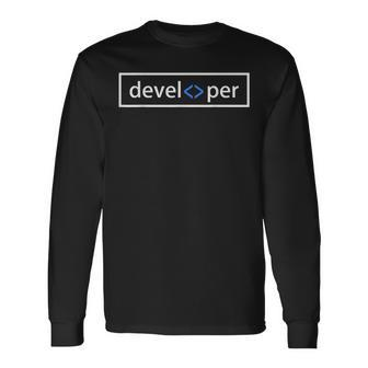 Web Developer Coding Full Stack Programmer Long Sleeve T-Shirt | Mazezy