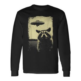 Weird Ufo Raccoon Alien Long Sleeve T-Shirt - Monsterry DE