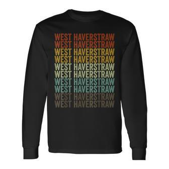 West Haverstraw City Retro Long Sleeve T-Shirt | Mazezy