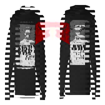 Western Southern Bull Skull Cowboy Killer Cowgirl Rodeo Rodeo Long Sleeve T-Shirt T-Shirt | Mazezy