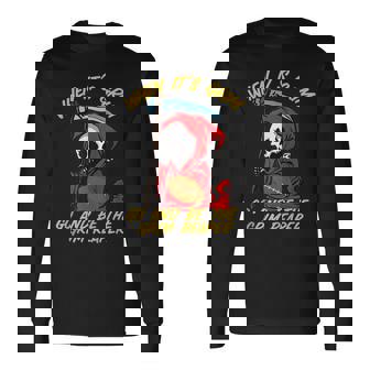 When Its Grim Go Be The Grim Reaper Kansas City Bbq Lover Long Sleeve T-Shirt | Mazezy