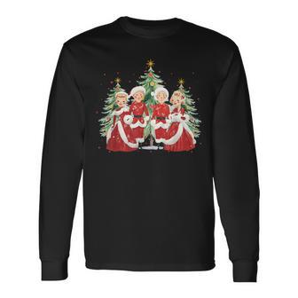 White Christmas Movie 1954 Xmas Song Holiday Pajamas Retro Long Sleeve T-Shirt - Monsterry DE