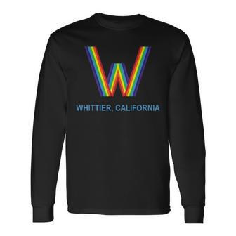 Whittier California City Flag Socal Los Angeles County Long Sleeve T-Shirt | Mazezy