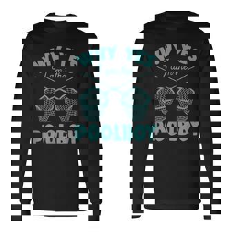 Why Yes I Am The Pool Boy Cute Swimming Accessories Swimming Long Sleeve T-Shirt T-Shirt | Mazezy