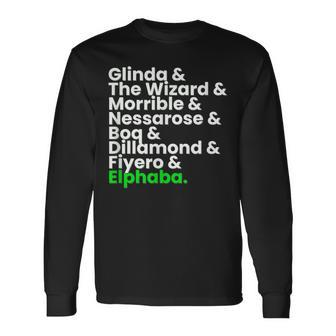 Wicked Characters Musical Theatre Musicals Long Sleeve T-Shirt | Mazezy