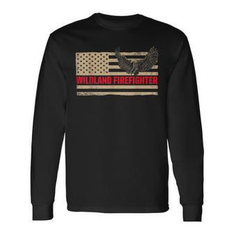 Wildland Firefighter Pride Plan Firefighting Fireman Long Sleeve T-Shirt T-Shirt | Mazezy
