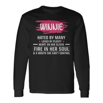 Winnie Name Winnie Hated By Many Loved By Plenty Heart Her Sleeve V2 Long Sleeve T-Shirt - Seseable