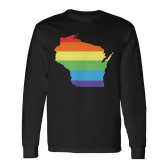 Wisconsin Gay Pride Support Lgbt Equality Long Sleeve T-Shirt T-Shirt | Mazezy