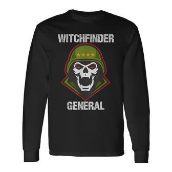 Witchfinder General Creepy Halloween Horror Witch Hunt Halloween Long Sleeve T-Shirt | Mazezy DE