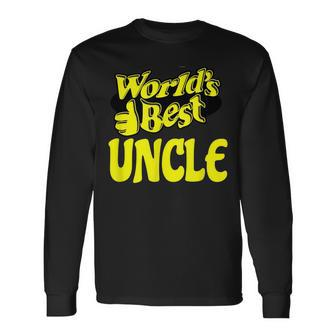 Worlds Best Uncle Long Sleeve T-Shirt T-Shirt | Mazezy