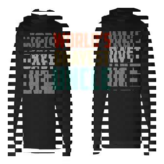 Worlds Okayest Uncle Uncle Long Sleeve T-Shirt | Mazezy