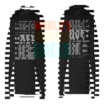 Worlds Okayest Uncle Uncle Long Sleeve T-Shirt | Mazezy