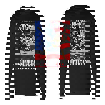Wtf Is A Kilometer Us Usa American Flag Skeleton Long Sleeve - Monsterry