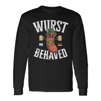 Wurst Behaved German Bratwurst Oktoberfest Long Sleeve T-Shirt - Thegiftio UK
