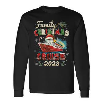 Xmas Family Christmas Cruise 2023 Merry Cruisemas Boat Trip Long Sleeve T-Shirt | Mazezy
