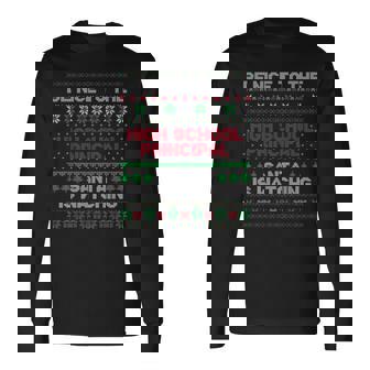 Xmas High School Principal Ugly Sweater Long Sleeve T-Shirt | Mazezy