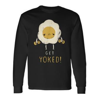 Get Yoked Yoked Egg Gym Gym Training Long Sleeve T-Shirt | Mazezy