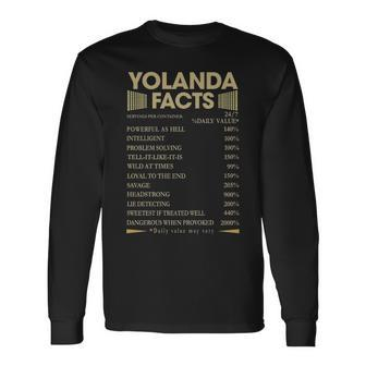 Yolanda Name Yolanda Facts Long Sleeve T-Shirt - Seseable