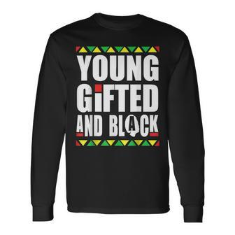Young ed And Black History Month Junenth Boys Girls Long Sleeve T-Shirt - Seseable