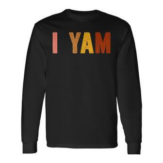 They're My Sweet Potatoes I Yam Too Thanksgiving Couples Long Sleeve T-Shirt - Seseable