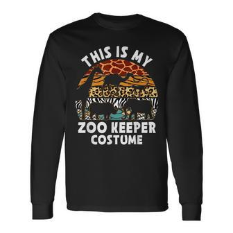 This Is My Zoo Keeper Costume Zoo Garden Animal Lover Keeper Long Sleeve T-Shirt