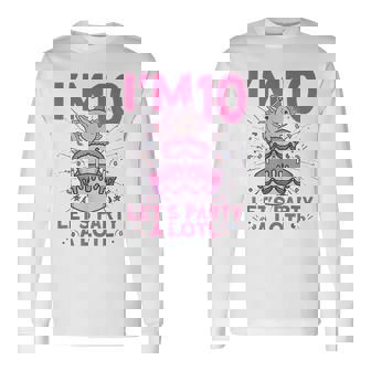 Im 10 Bday Axolotl Party Cute 10Th Birthday Axolotl Long Sleeve T-Shirt - Seseable