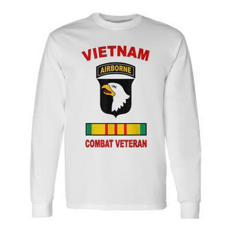 101St Airborne Division Vietnam Veteran Combat Paratrooper Long Sleeve T-Shirt T-Shirt | Mazezy