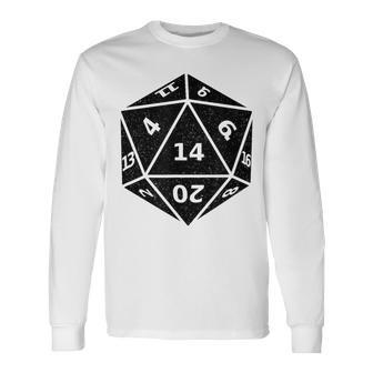 20 Twenty Sided Die Dice Long Sleeve T-Shirt | Mazezy