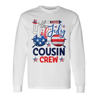 4Th Of July Cousin Crew Patriotic Cousin Matching American Long Sleeve T-Shirt T-Shirt | Mazezy