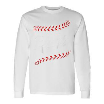 8 Year Old 8Th Baseball Softball Birthday Party Boys Girls Long Sleeve T-Shirt | Mazezy