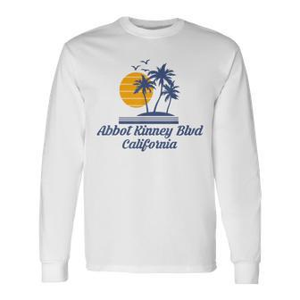 Abbot Kinney Blvd Boulevard Beach City California Ca State Long Sleeve T-Shirt | Mazezy