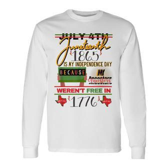 African American June 19Th Independence Day Long Sleeve T-Shirt T-Shirt | Mazezy