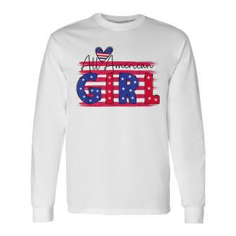 All American Girls 4Th Of July Daughter Long Sleeve T-Shirt - Monsterry DE