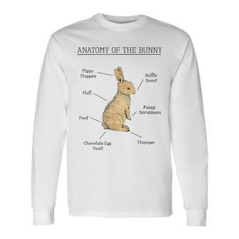 Anatomy Of The Bunny Cute Animal Love Rabbit Easter Long Sleeve T-Shirt | Mazezy