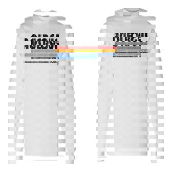 Aquebogue Ny Hometown Pride Retro 70S 80S Style Long Sleeve T-Shirt | Mazezy