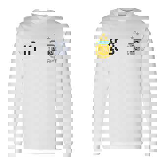 Argentina 3 Stars Argentinian Flag Three Stars 10 Argentina Long Sleeve T-Shirt | Seseable UK