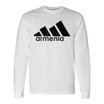 Armenian Pride Stylized Ararat Mountain Armenia Gear Long Sleeve T-Shirt T-Shirt | Mazezy AU
