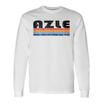 Azle Tx Hometown Pride Retro 70S 80S Style Long Sleeve T-Shirt | Mazezy