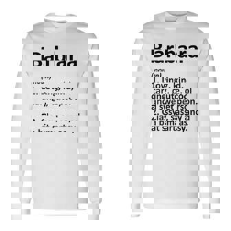 Barbara Definition Personalized Birthday Idea Long Sleeve T-Shirt | Mazezy