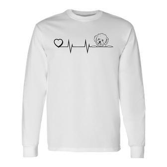 Bichon Frise Heartbeat Dog Breed Bichon Frise Heart Long Sleeve T-Shirt | Mazezy AU