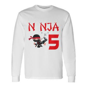 Birthday Ninja Is 5 Year Old Your Ninja 5Th Birthday Long Sleeve T-Shirt | Mazezy