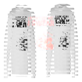 Bloody I Didn't Get Bit Zombie Bite Halloween Long Sleeve T-Shirt | Mazezy