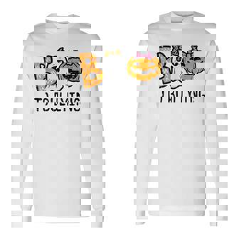 Boo To Bullying Ghost Pumpkin Orange Anti Bully Unity Day Long Sleeve T-Shirt | Mazezy