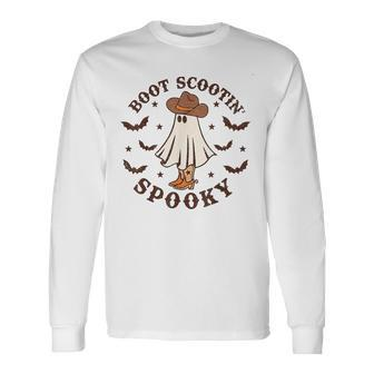 Boot Scootin Spooky Halloween Long Sleeve T-Shirt - Thegiftio UK