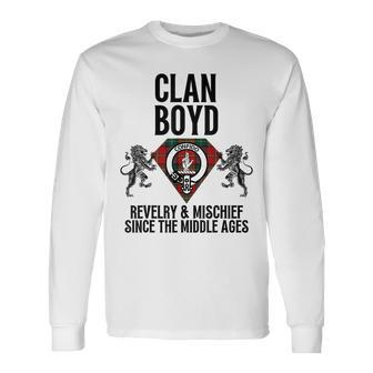 Boyd Clan Scottish Name Coat Of Arms Tartan Party Boyd Long Sleeve T-Shirt T-Shirt | Mazezy