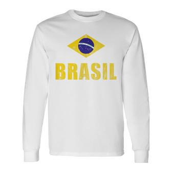 Brasil Brazilian Apparel Clothing Outfits Ffor Men Long Sleeve T-Shirt - Monsterry