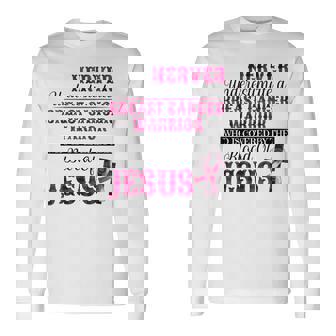 Breast Cancer Awareness Never Underestimate Breast Cancer Long Sleeve T-Shirt | Mazezy
