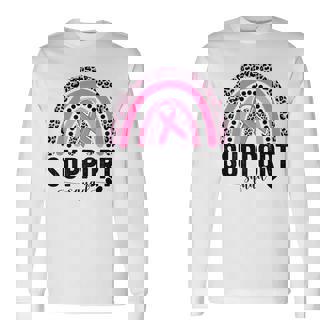 Breast Cancer Warrior Squad Ribbon Breast Cancer Awareness Long Sleeve T-Shirt - Monsterry