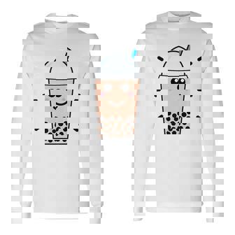 Bubble Tea Boba Pearl Milk Tea Cute Fun Long Sleeve T-Shirt T-Shirt | Mazezy